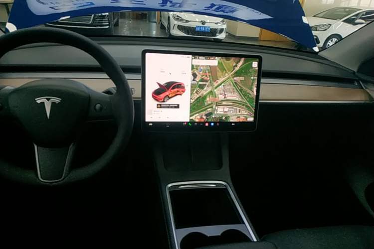Used Tesla Model Y 2021 Long-Range All-Wheel-Drive Version 3D7 Audio And AC Panel