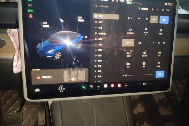 Used Tesla Model Y 2021 Standard Range Rear-Wheel Drive Version Audio And AC Panel