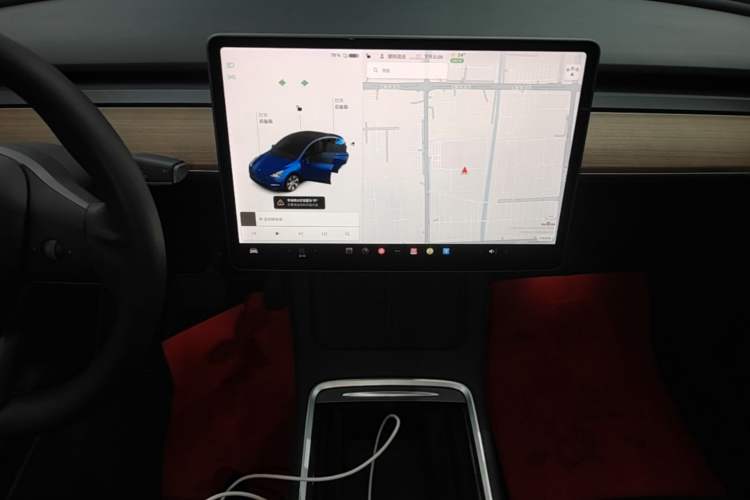 Used Tesla Model Y 2021 Long-Range All-Wheel-Drive Version 3D7 Audio And AC Panel