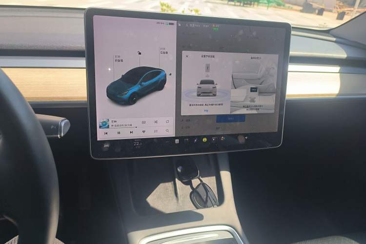 Used Tesla Model Y 2021 Standard Range Rear-Wheel Drive Version Audio And AC Panel