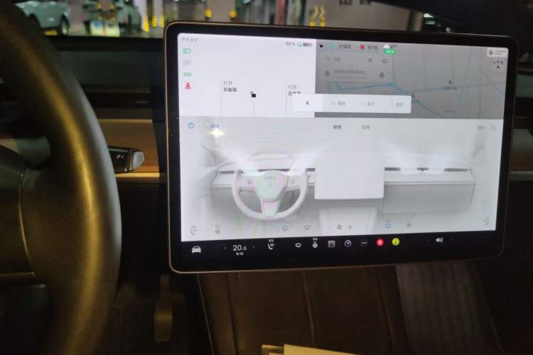 Used Tesla Model Y 2021 Long-Range All-Wheel-Drive Version Audio And AC Panel