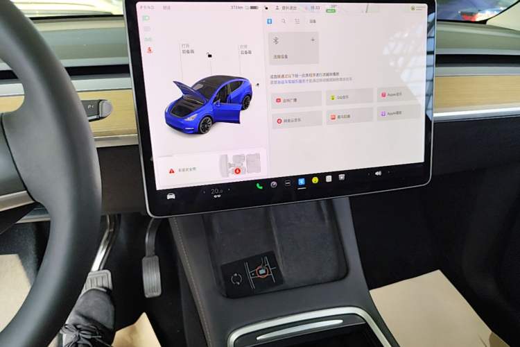 Used Tesla Model Y 2021 Long-Range All-Wheel-Drive Version 3D7 Audio And AC Panel