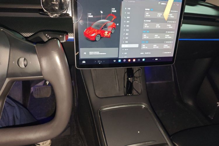 Used Tesla Model Y 2021 Long-Range All-Wheel-Drive Version Audio And AC Panel