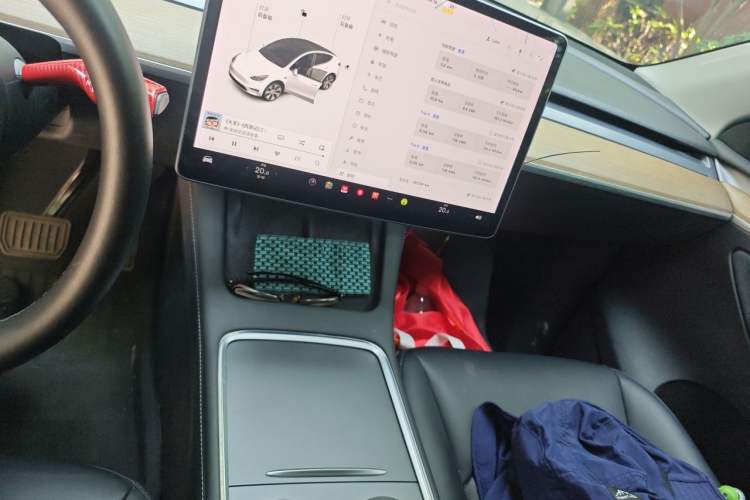 Used Tesla Model Y 2021 Standard Range Rear-Wheel Drive Version Audio And AC Panel
