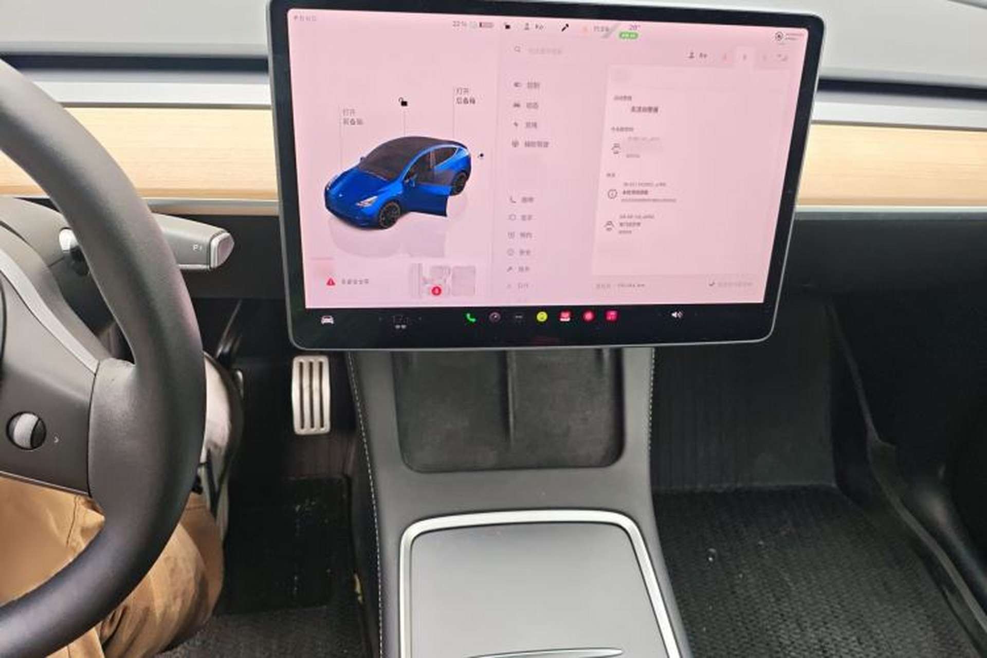 Used Tesla Model Y 2021 Performance High-Performance All-Wheel-Drive Version Audio And AC Panel