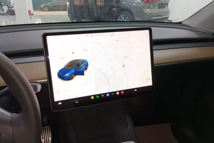 Used Tesla Model Y 2021 Long-Range All-Wheel-Drive Version Audio And AC Panel