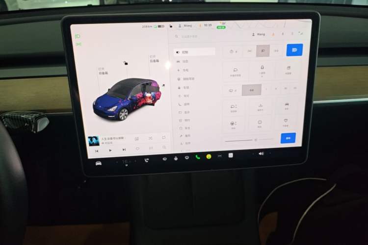 Used Tesla Model Y 2021 Standard Range Rear-Wheel Drive Version Audio And AC Panel