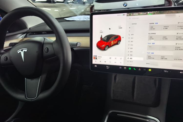 Used Tesla Model Y 2021 Standard Range Rear-Wheel Drive Version Center Console