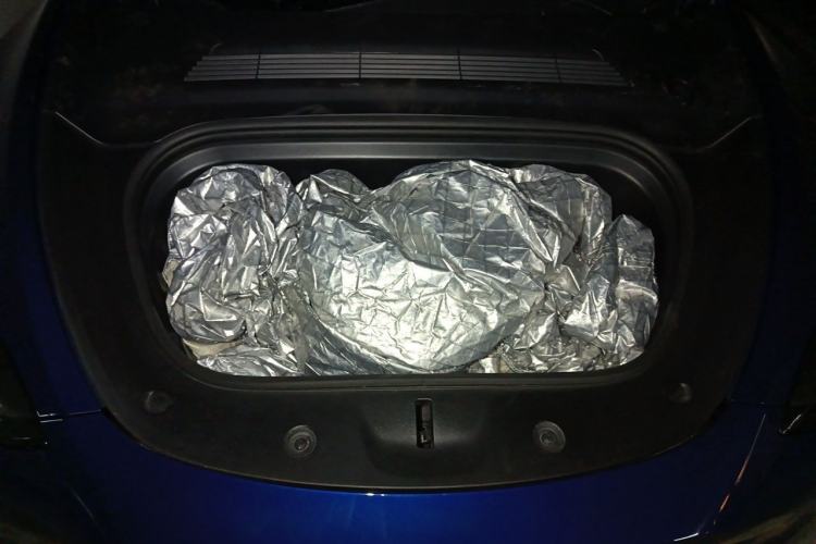 Used Tesla Model Y 2021 Long-Range All-Wheel-Drive Version 3D7 Engine Bay