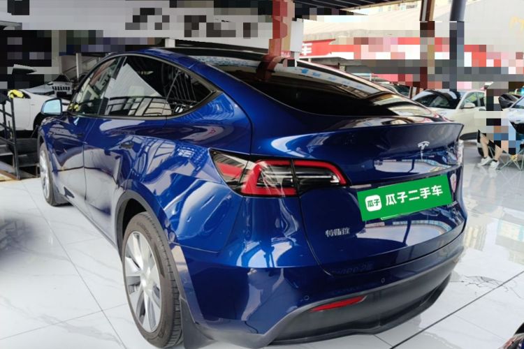 Used Tesla Model Y 2021 Long-Range All-Wheel-Drive Version 3D7 Rear Left 45 Deg
