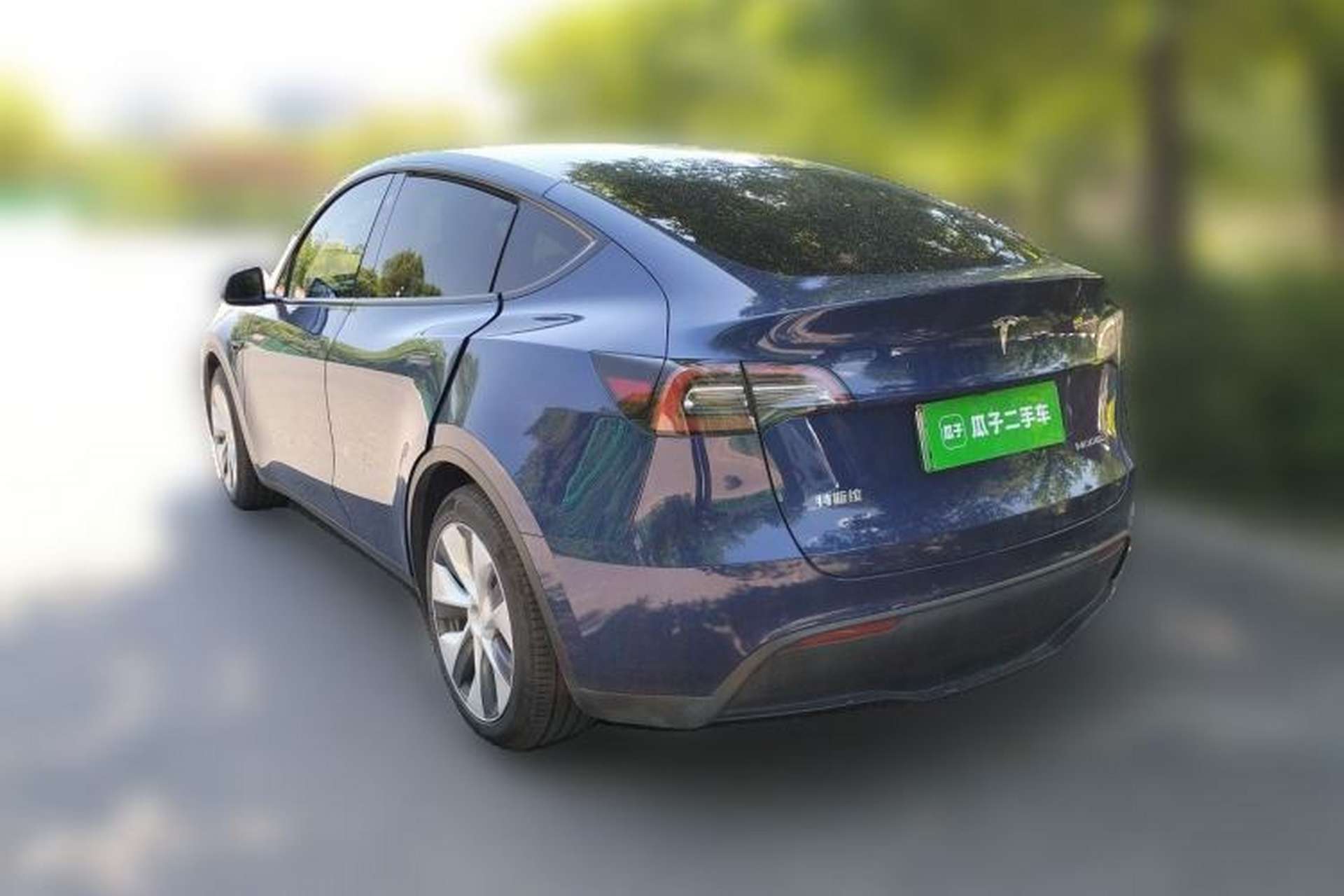 Used Tesla Model Y 2021 Long-Range All-Wheel-Drive Version Rear Left 45 Deg