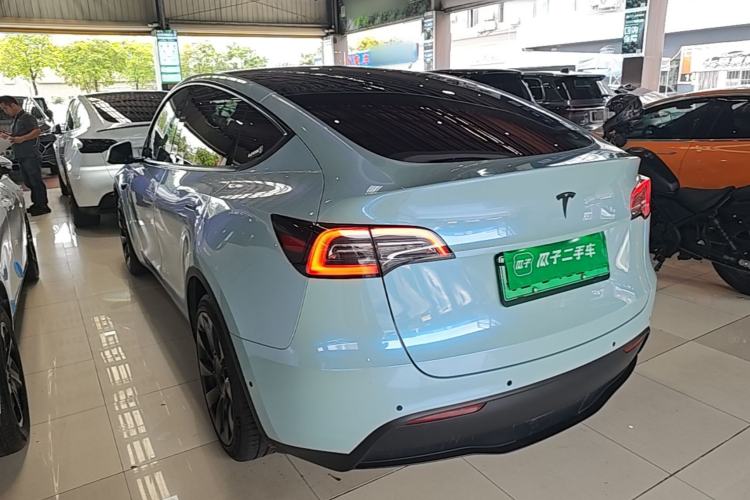 Used Tesla Model Y 2021 Standard Range Rear-Wheel Drive Version Rear Left 45 Deg