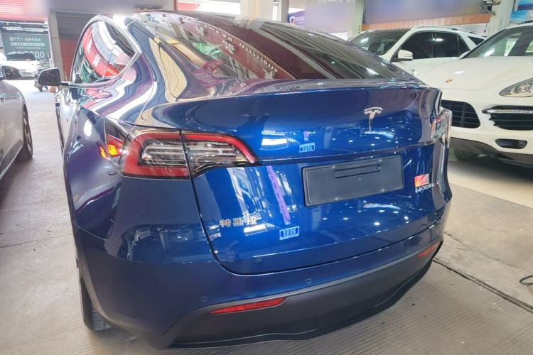 Used Tesla Model Y 2021 Standard Range Rear-Wheel Drive Version Rear Left 45 Deg