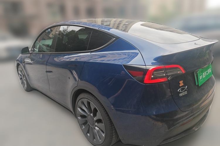 Used Tesla Model Y 2021 Performance High-Performance All-Wheel-Drive Version Rear Left 45 Deg