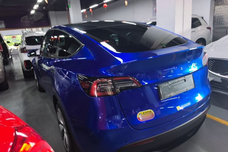 Used Tesla Model Y 2021 Standard Range Rear-Wheel Drive Version Rear Left 45 Deg