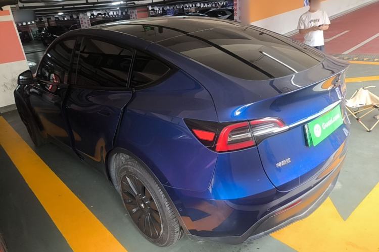 Used Tesla Model Y 2021 Long-Range All-Wheel-Drive Version Rear Left 45 Deg