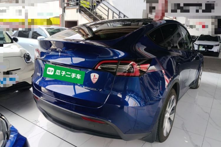 Used Tesla Model Y 2021 Long-Range All-Wheel-Drive Version 3D7 Rear Right 45 Deg