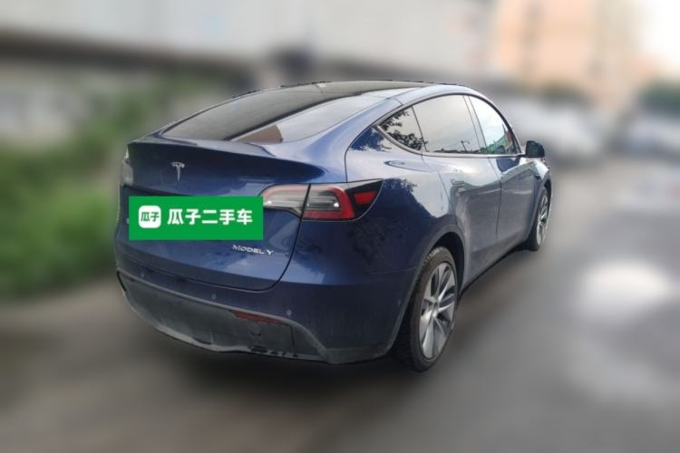 Used Tesla Model Y 2021 Long-Range All-Wheel-Drive Version 3D7 Rear Right 45 Deg