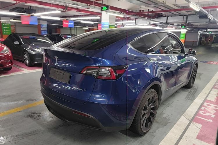 Used Tesla Model Y 2021 Long-Range All-Wheel-Drive Version Rear Right 45 Deg