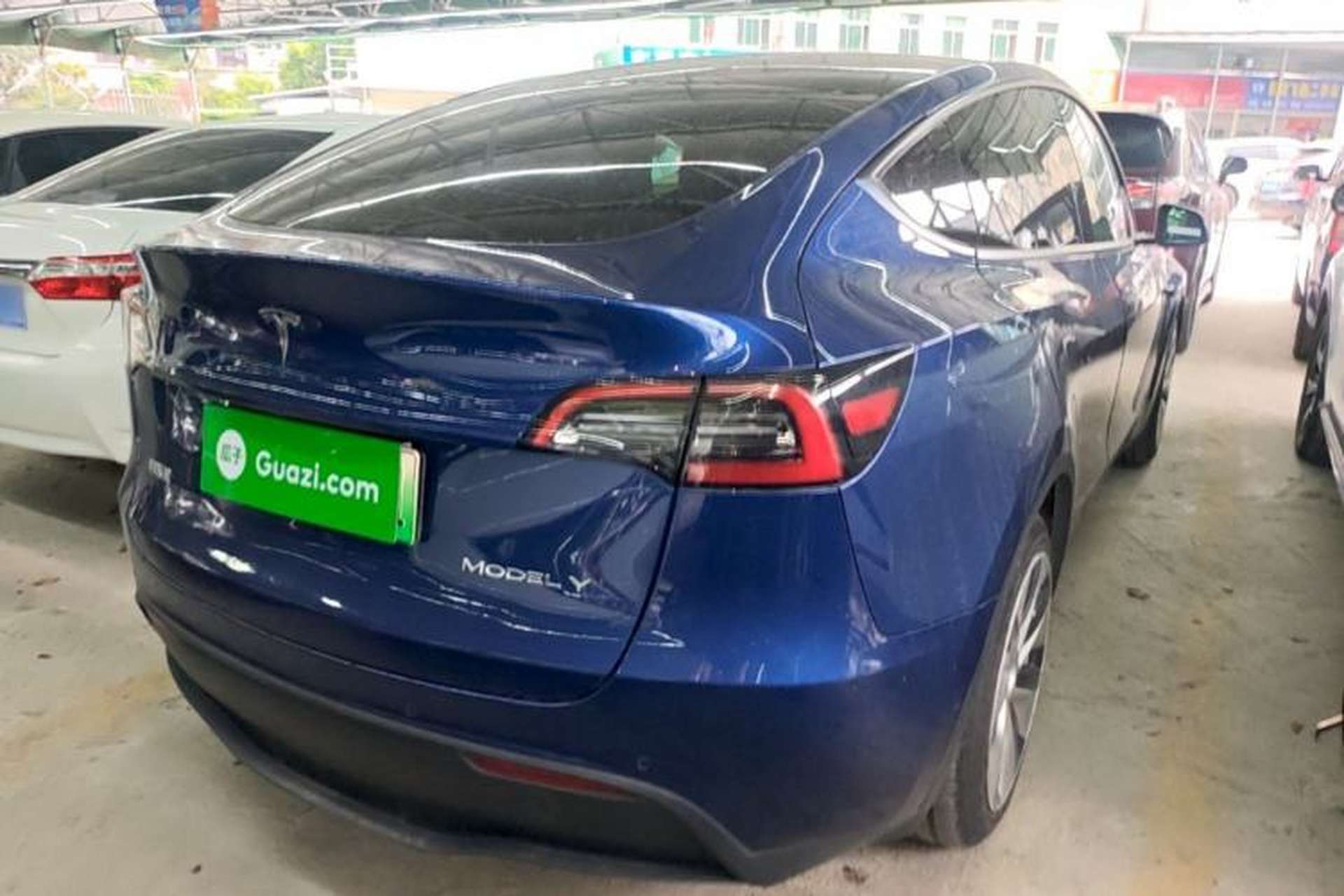 Used Tesla Model Y 2021 Long-Range All-Wheel-Drive Version Rear Right 45 Deg