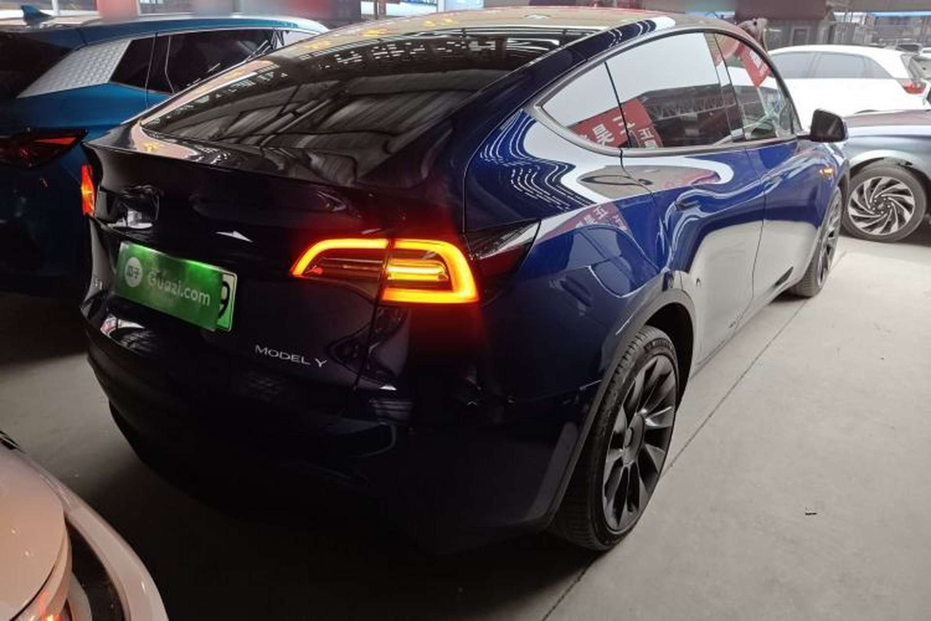 Used Tesla Model Y 2021 Long-Range All-Wheel-Drive Version 3D7 Rear Right 45 Deg