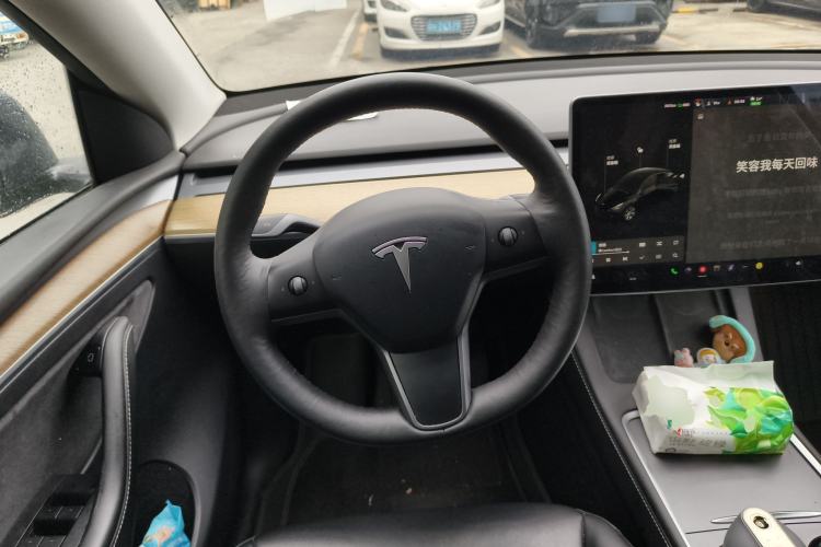 Used Tesla Model Y 2021 Long-Range All-Wheel-Drive Version Steering Wheel