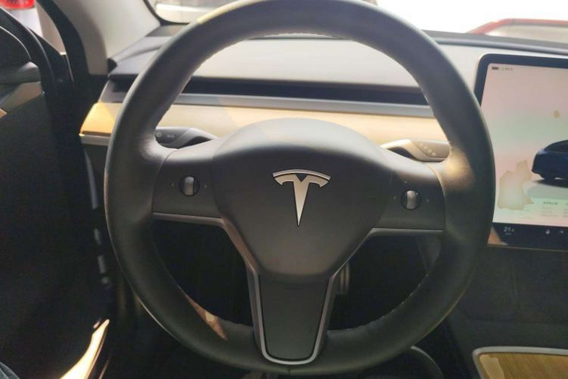 Used Tesla Model Y 2021 Performance High-Performance All-Wheel-Drive Version Steering Wheel