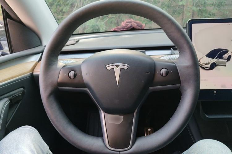 Used Tesla Model Y 2021 Long-Range All-Wheel-Drive Version Steering Wheel