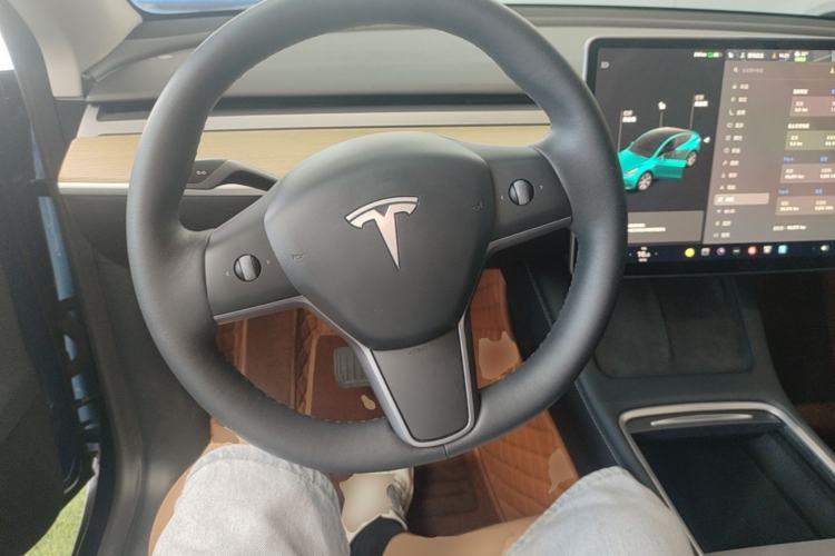 Used Tesla Model Y 2021 Standard Range Rear-Wheel Drive Version Steering Wheel