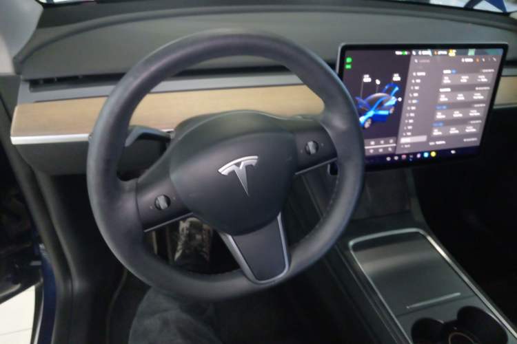 Used Tesla Model Y 2021 Standard Range Rear-Wheel Drive Version Steering Wheel