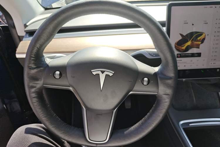 Used Tesla Model Y 2021 Long-Range All-Wheel-Drive Version Steering Wheel
