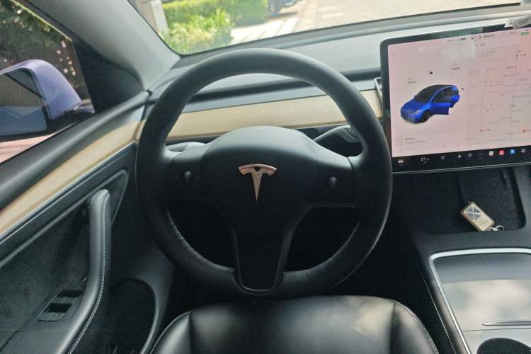 Used Tesla Model Y 2021 Standard Range Rear-Wheel Drive Version Steering Wheel