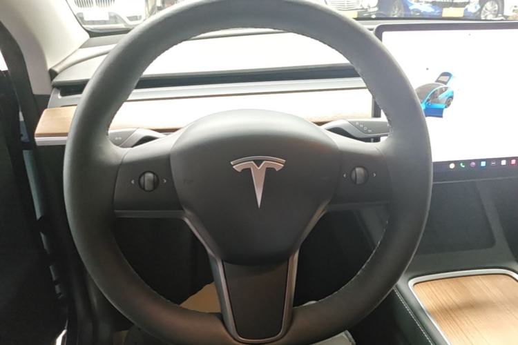 Used Tesla Model Y 2021 Long-Range All-Wheel-Drive Version Steering Wheel