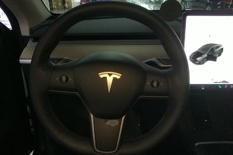 Used Tesla Model Y 2021 Standard Range Rear-Wheel Drive Version Steering Wheel