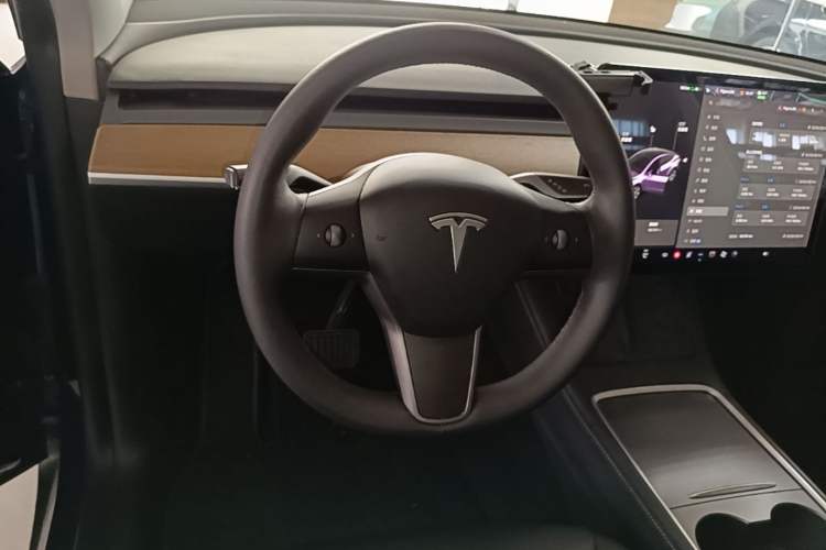 Used Tesla Model Y 2021 Standard Range Rear-Wheel Drive Version Steering Wheel