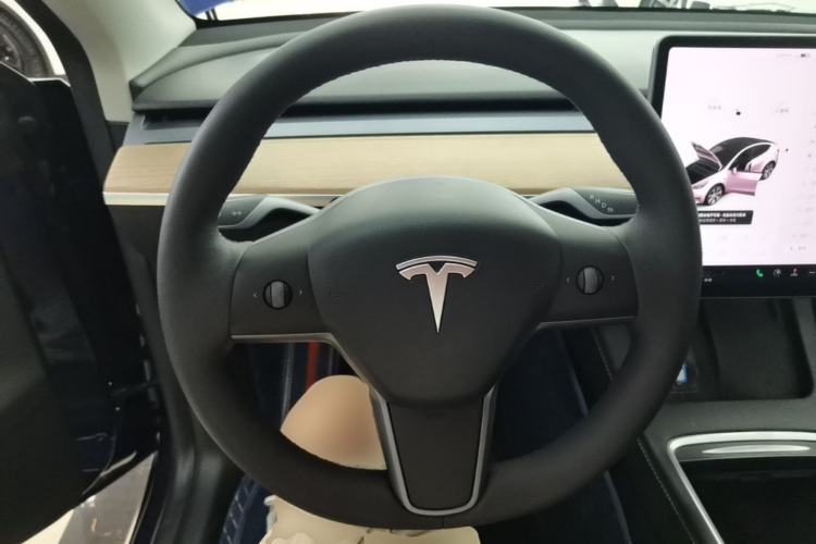 Used Tesla Model Y 2021 Long-Range All-Wheel-Drive Version Steering Wheel