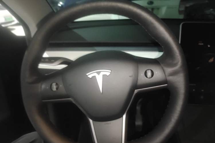 Used Tesla Model Y 2021 Long-Range All-Wheel-Drive Version Steering Wheel
