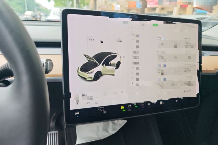 Used Tesla Model Y 2021 Standard Range Rear-Wheel Drive Version Audio And AC Panel