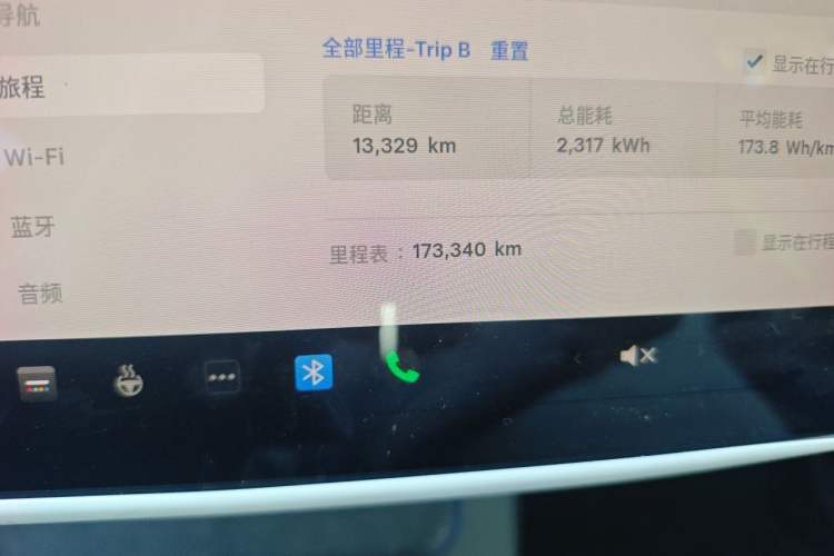 Used Tesla Model Y 2021 Standard Range Rear-Wheel Drive Version Odometer Close Up