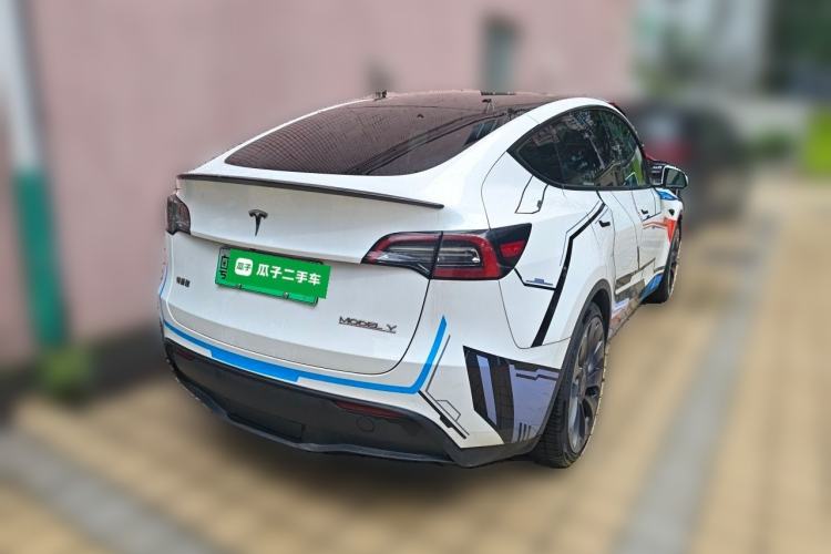 Used Tesla Model Y 2021 Performance High-Performance All-Wheel-Drive Version Rear Right 45 Deg