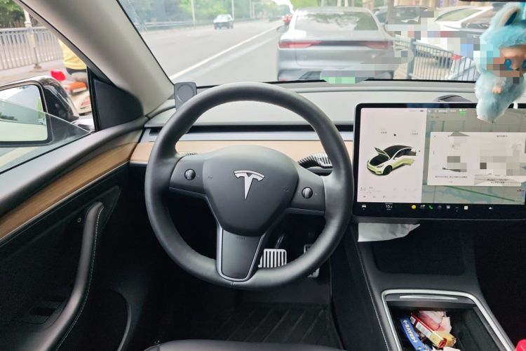 Used Tesla Model Y 2021 Standard Range Rear-Wheel Drive Version Steering Wheel