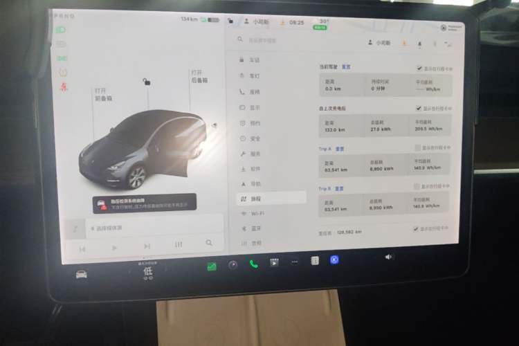 Used Tesla Model Y 2021 Standard Range Rear-Wheel Drive Version Audio And AC Panel
