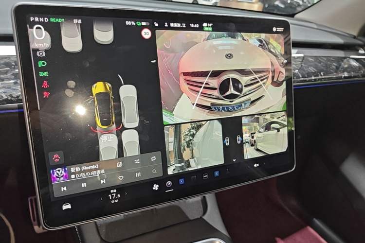 Used Tesla Model Y 2021 Standard Range Rear-Wheel Drive Version Audio And AC Panel