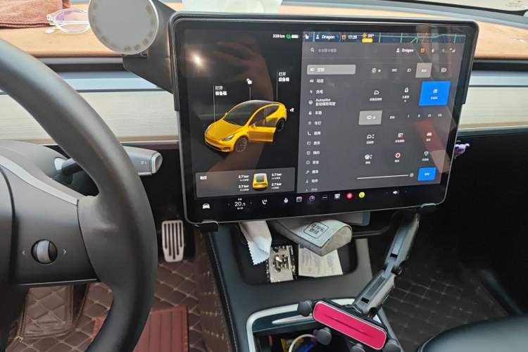 Used Tesla Model Y 2021 Standard Range Rear-Wheel Drive Version Audio And AC Panel