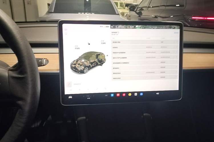 Used Tesla Model Y 2021 Standard Range Rear-Wheel Drive Version Audio And AC Panel