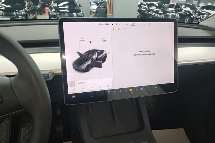 Used Tesla Model Y 2021 Long-Range All-Wheel-Drive Version 3D7 Audio And AC Panel