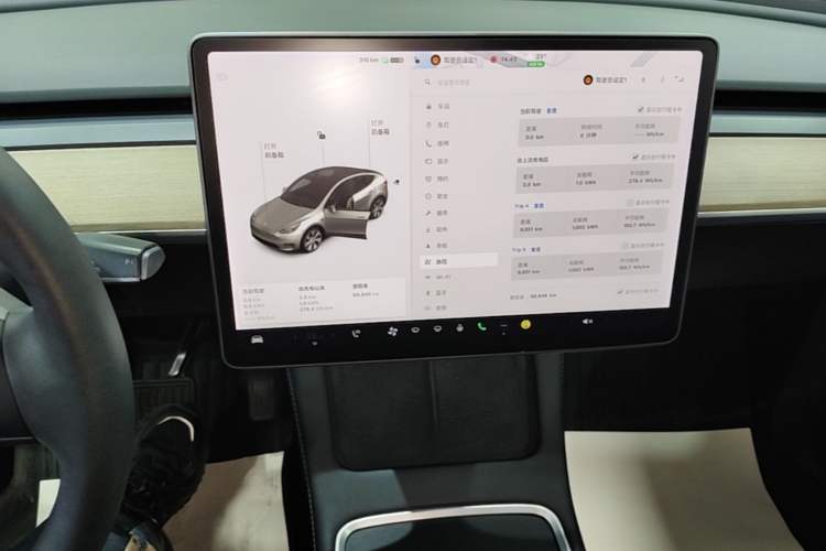 Used Tesla Model Y 2021 Long-Range All-Wheel-Drive Version 3D7 Audio And AC Panel