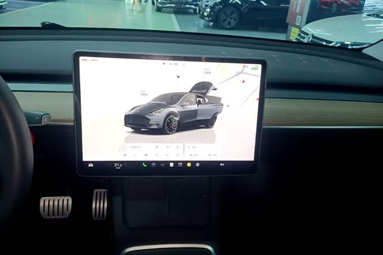 Used Tesla Model Y 2021 Performance High-Performance All-Wheel-Drive Version Audio And AC Panel