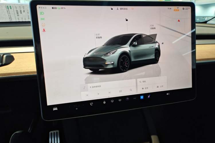 Used Tesla Model Y 2021 Performance High-Performance All-Wheel-Drive Version Audio And AC Panel