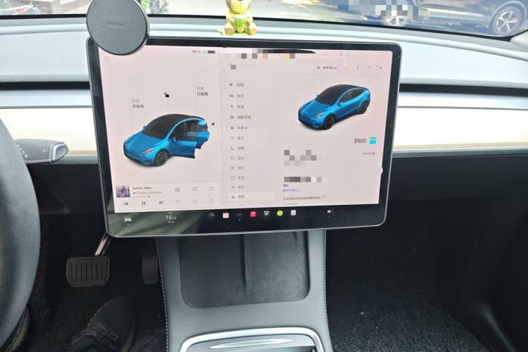 Used Tesla Model Y 2021 Long-Range All-Wheel-Drive Version Audio And AC Panel